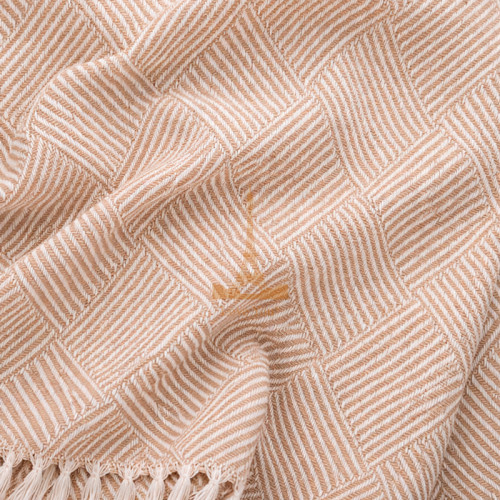 Плед бавовняний Паркет бежевий Love You