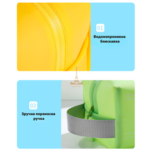 Органайзер-косметичка непромокальний для спорту та подорожей 23×11,5×11,5 см жовтий LoveYouHome