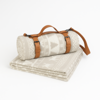 Плед тревел легкий флісовий Срібні олені 150x200 см з ременем Love You