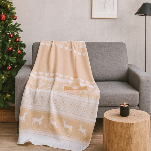 Теплий набір LoveYouHome: флісовий плед 150×200 см + термокухоль BOLLIRE 0,36 л Love You