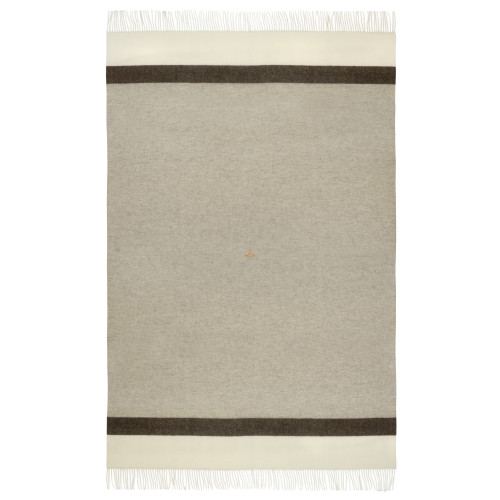 Плед з екологічної вовни білий-бежевий кор.айворі Love You