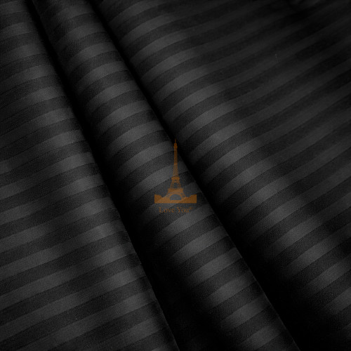 Наволочка 50×70 см мікрофібра Страйп антрацит Love You