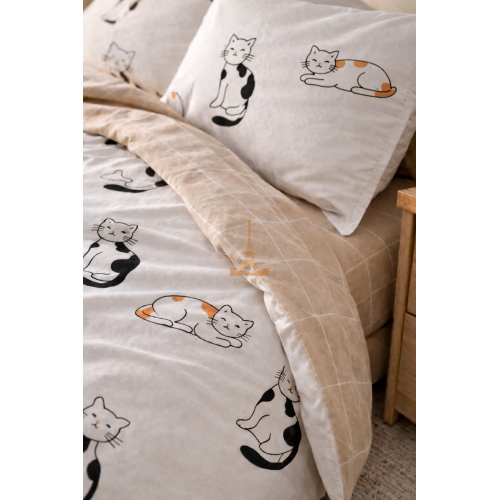 Постільна білизна Love You Ранфорс Веселі котики