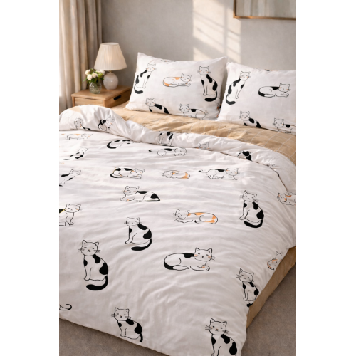 Постільна білизна Love You Ранфорс Веселі котики