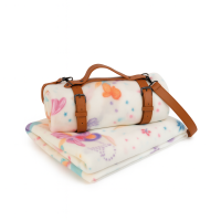 Плед тревел легкий флісовий Балетні Мрії  150x200 см з ременем Love You