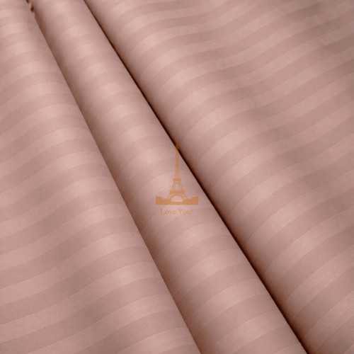 Наволочка 50×70 см мікрофібра Страйп капучино Love You