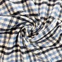 Palermo woolen plaid 130 * 180 white-gray head-t blue 18 Love You