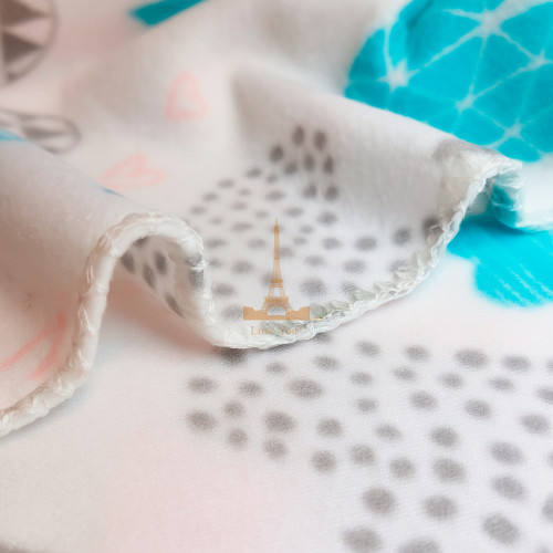 Плед тревел легкий флісовий Ніжні серця 150x200 см з ременем Love You