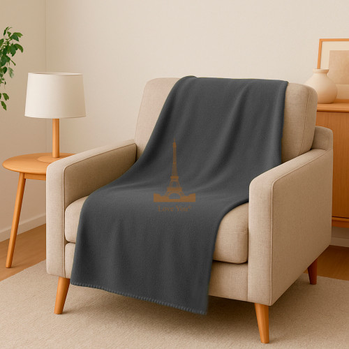 Плед легкий флісовий однотонний графіт 150x200 см Love You