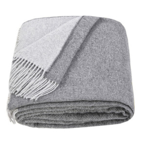 Плед кашеміровий 2 кольори білий-св.сірий Love You