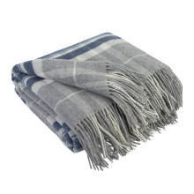 Плед Кашеміровий клітка св.сірий-син.блакитний Love You