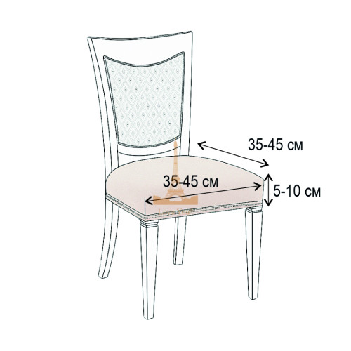 Чохли на сидіння стільця велюрові 2 шт бежевий Love You