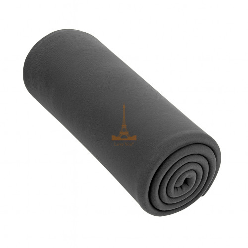 Плед тревел легкий флісовий однотонний графіт 150x200 см з ременем Love You