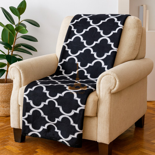 Плед тревел легкий флісовий Модерн 150x200 см з ременем Love You