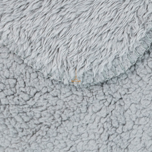 Уцінка!Плед-ковдра з шерпи та флісу світло-сірий 200х220 Love You