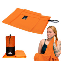 Спортивний рушник Love You 70х140 з мікрофібри Помаранчевий