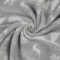 Плед легкий флісовий Срібні олені 150x200 см Love You