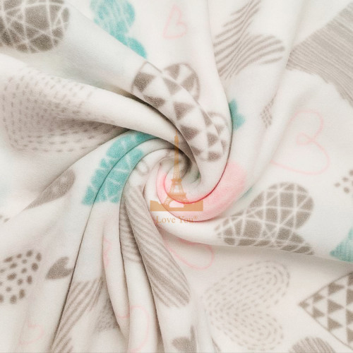 Набір із двох легких флісових пледів Ніжні серця 150x200 см Love You