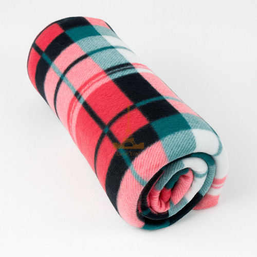 Плед тревел легкий флісовий Тепла класика 150x200 см з ременем Love You