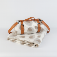 Плед тревел легкий флісовий Листопад 150x200 см з ременем Love You