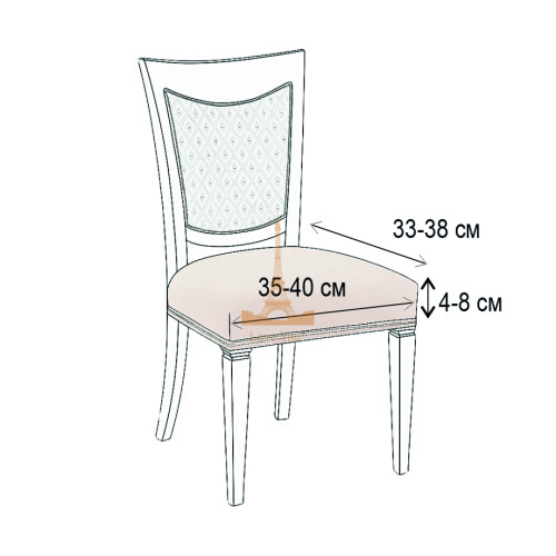 Чохли на сидіння стільця 2 шт New Corn Fleece капучино Love You Чохли на сидіння стільця 2 шт New Corn Fleece капучино Love You