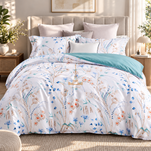 Комплект постільної білизни Love You, Сімейний 160×220х2, тенсель 300TC, Botany