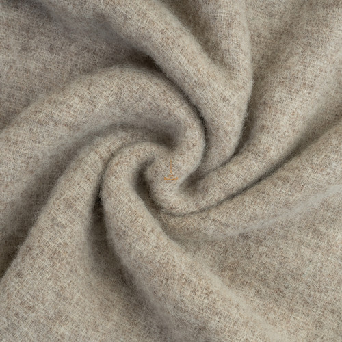 Плед з екологічної вовни бежевий Love You