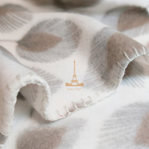 Плед тревел легкий флісовий Листопад 150x200 см з ременем Love You