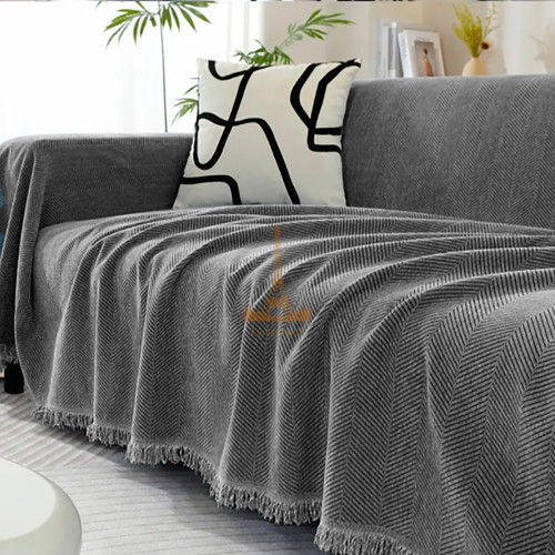 Накидка-покривало на диван 180х220 Сіра MP15 Love You