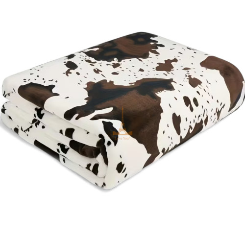 Плед флісовий Sherpa Корівка двосторонній Love You