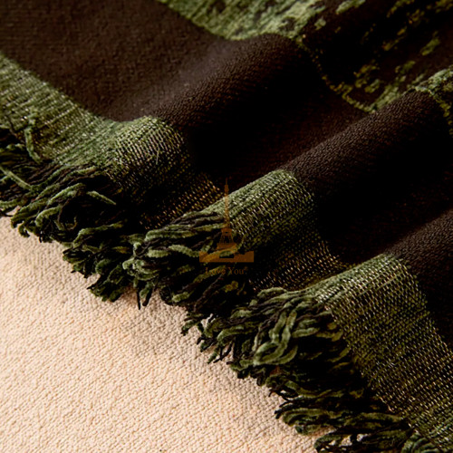 Накидка-покривало на диван 180х220 Коти та лапки Темно-зелена двостороння MP11 Love You