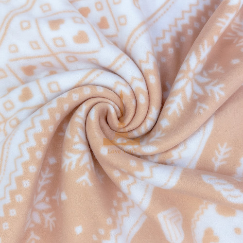 Плед тревел легкий флісовий Північна казка 150x200 см з ременем Love You