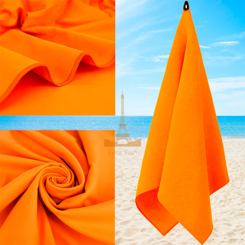Спортивний рушник Love You 70х140 з мікрофібри Помаранчевий