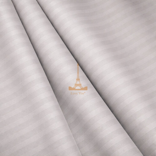 Постільна білизна LoveYouHome мікрофібра страйп Євро світло-сіра