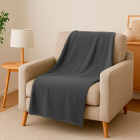 Плед легкий флісовий однотонний графіт 150x200 см Love You