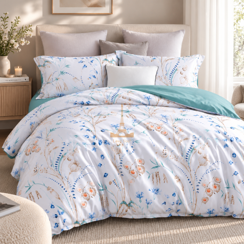 Комплект постільної білизни Love You, Сімейний 160×220х2, тенсель 300TC, Botany