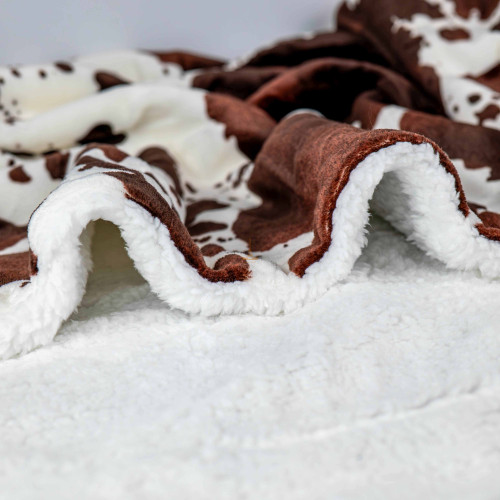 Плед флісовий Sherpa Корівка двосторонній Love You