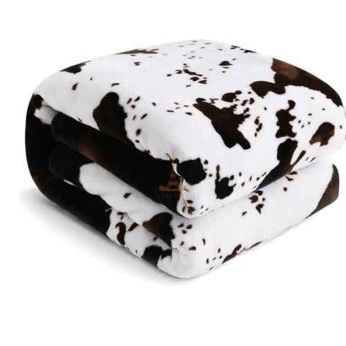 Плед флісовий Sherpa Корівка двосторонній Love You