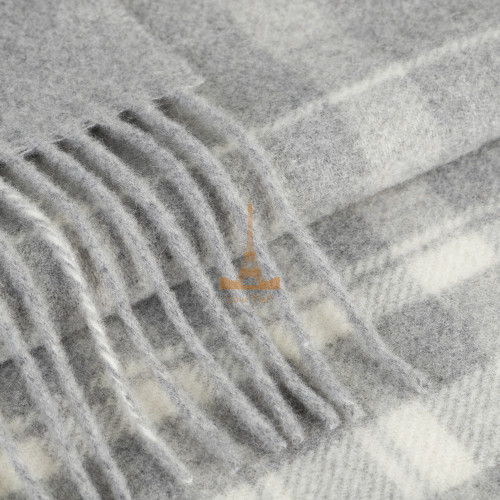 Plaid Cashmere cage St. gray-gray Love You