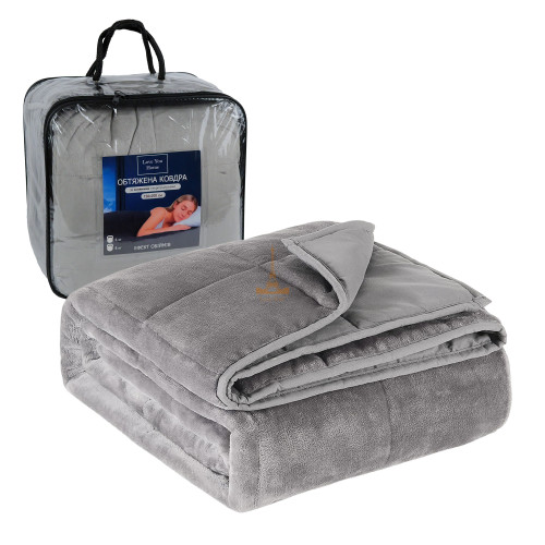 Ковдра велюрова обтяжена 8 кг антистресова 150х200 см Love You