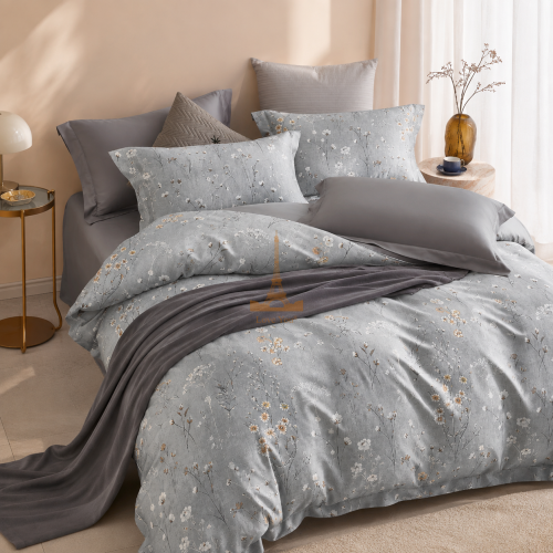 Комплект постільної білизни Love You, Сімейний 160×220х2, тенсель 300TC, Silver