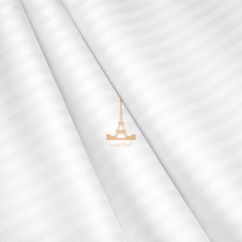 Наволочка 45×68 см мікрофібра Страйп біла Love You