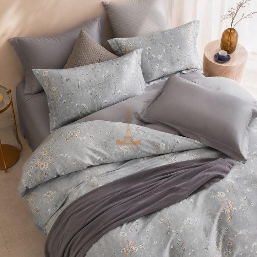 Комплект постільної білизни Love You, Сімейний 160×220х2, тенсель 300TC, Silver