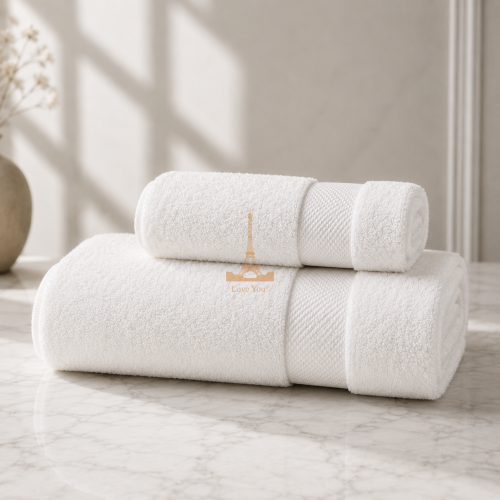 Набір білих махрових рушників LoveYouHome Hotel Collection, 50×80 + 75×150 см