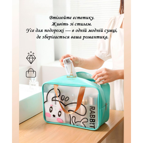 Органайзер-сумка для спорту та подорожей 19,5х7х13 см Кролик LoveYouHome