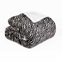 Плед флісовий Sherpa Зебра двосторонній Love You