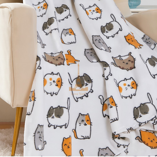 Плед легкий флісовий Веселі котики 150x200 см Love You