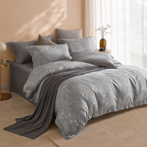 Комплект постільної білизни Love You, Сімейний 160×220х2, тенсель 300TC, Silver