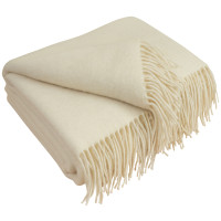 Плед з екологічної вовни білий Love You