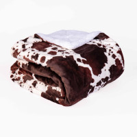 Плед флісовий Sherpa Корівка двосторонній Love You